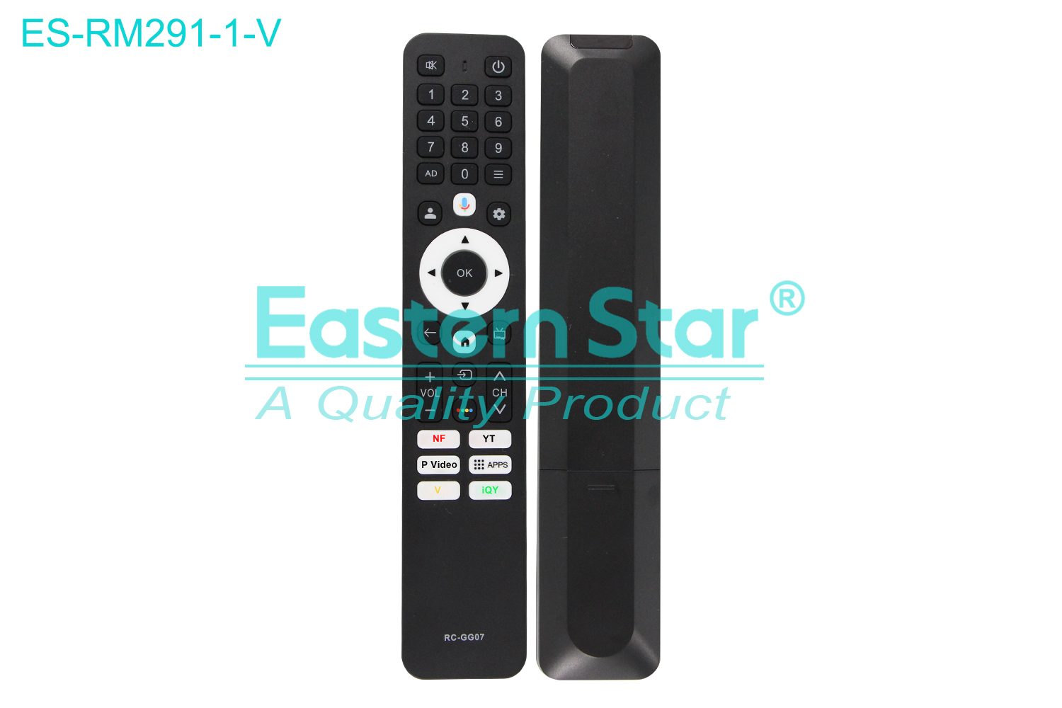 ES-RM291-1-V Compatible for / Smart TV Voice Remote Control R/M 37 Keys