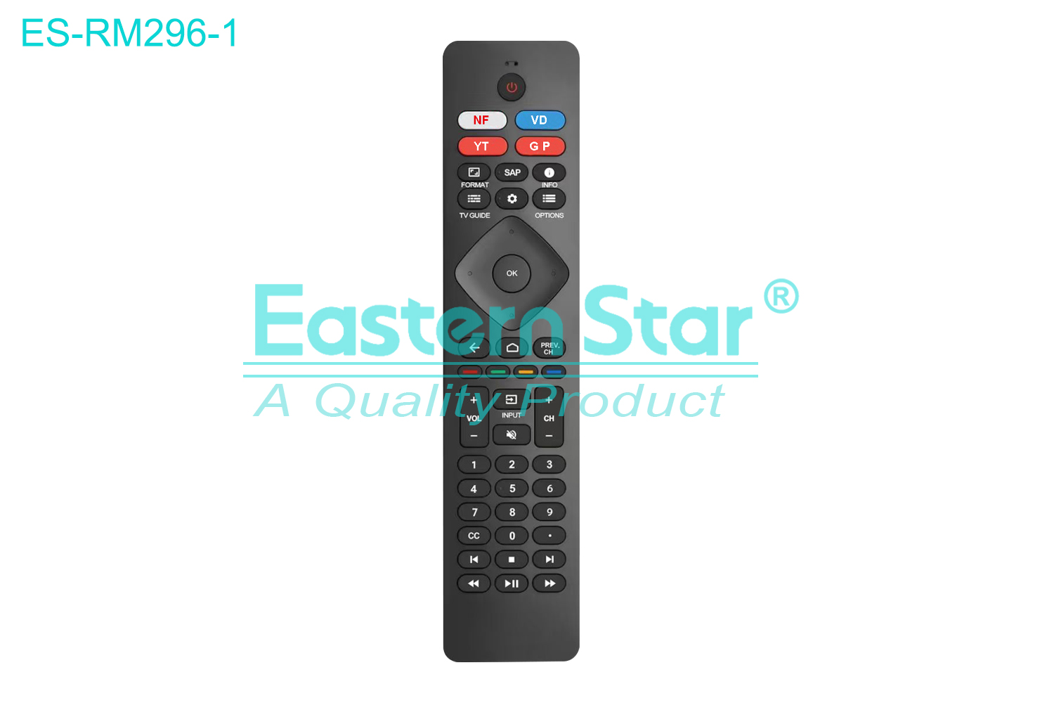 ES-RM296-1 Compatible for / Smart TV Remote Control R/M 47 Keys