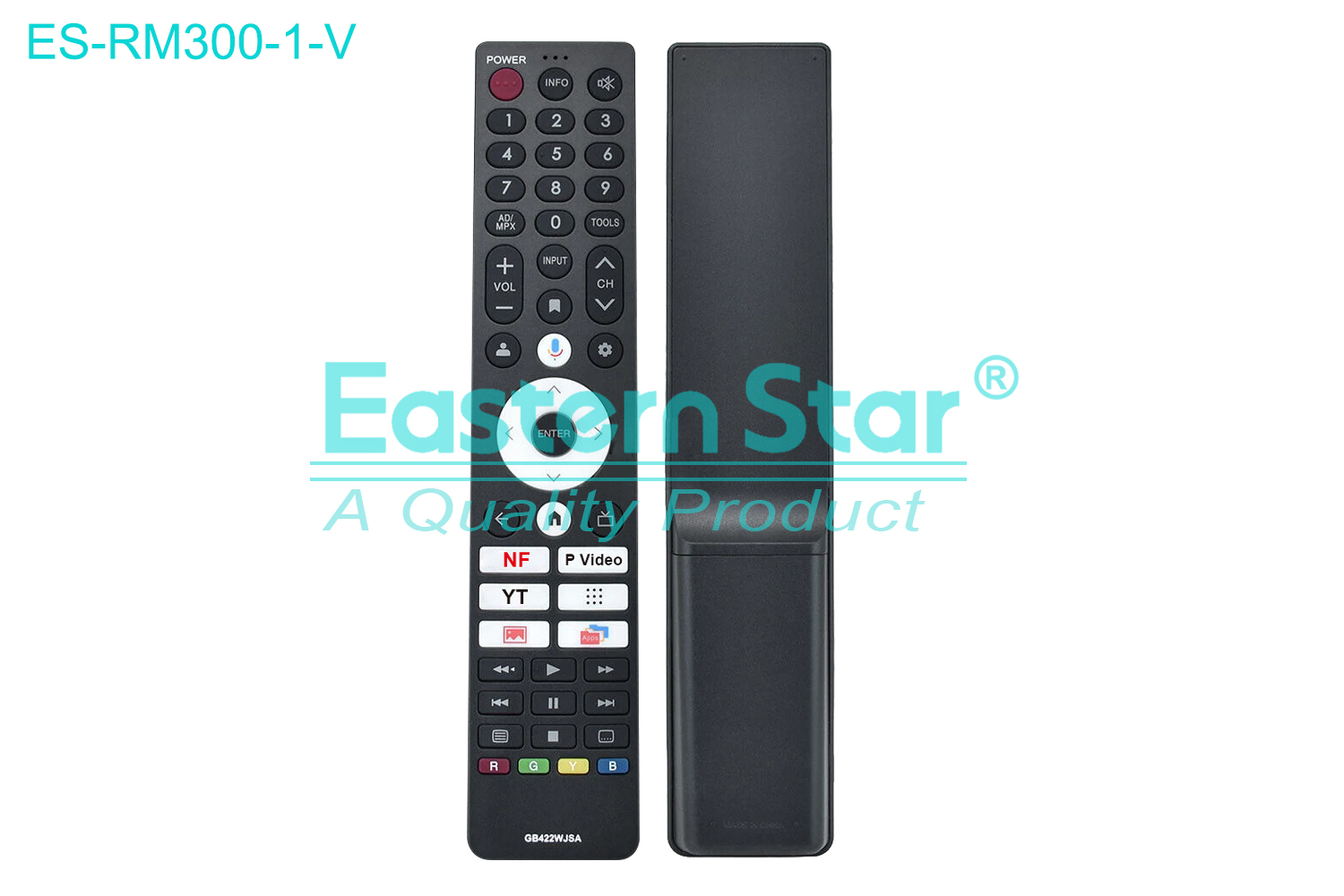 ES-RM300-1-V Compatible for / Smart TV Voice Remote Control R/M 51 Keys