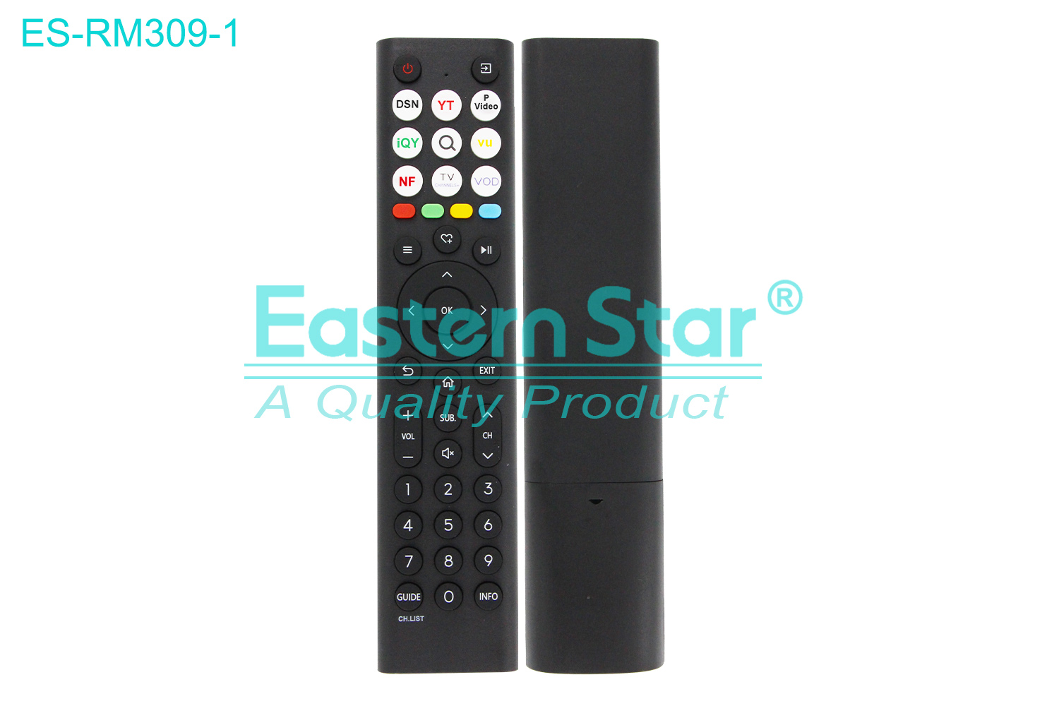 ES-RM309-1 Compatible for Hisense Smart TV Remote Control R/M 44 Keys