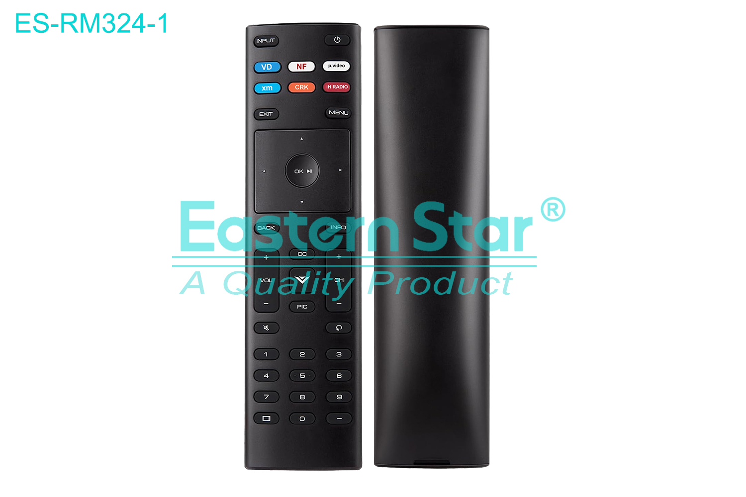 ES-RM324-1 Compatible for Vizio Smart TV Remote Control R/M 38 Keys