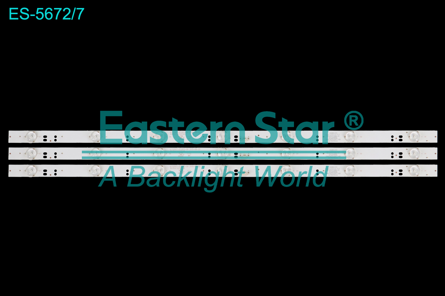 ES-5672 LED TV Backlight use for 32" Philips 32PFF3058/T3 LED-32B900V  303GC320036 GC32D07-ZC21FG-09  LED BACKLIGHT STRIP(3)