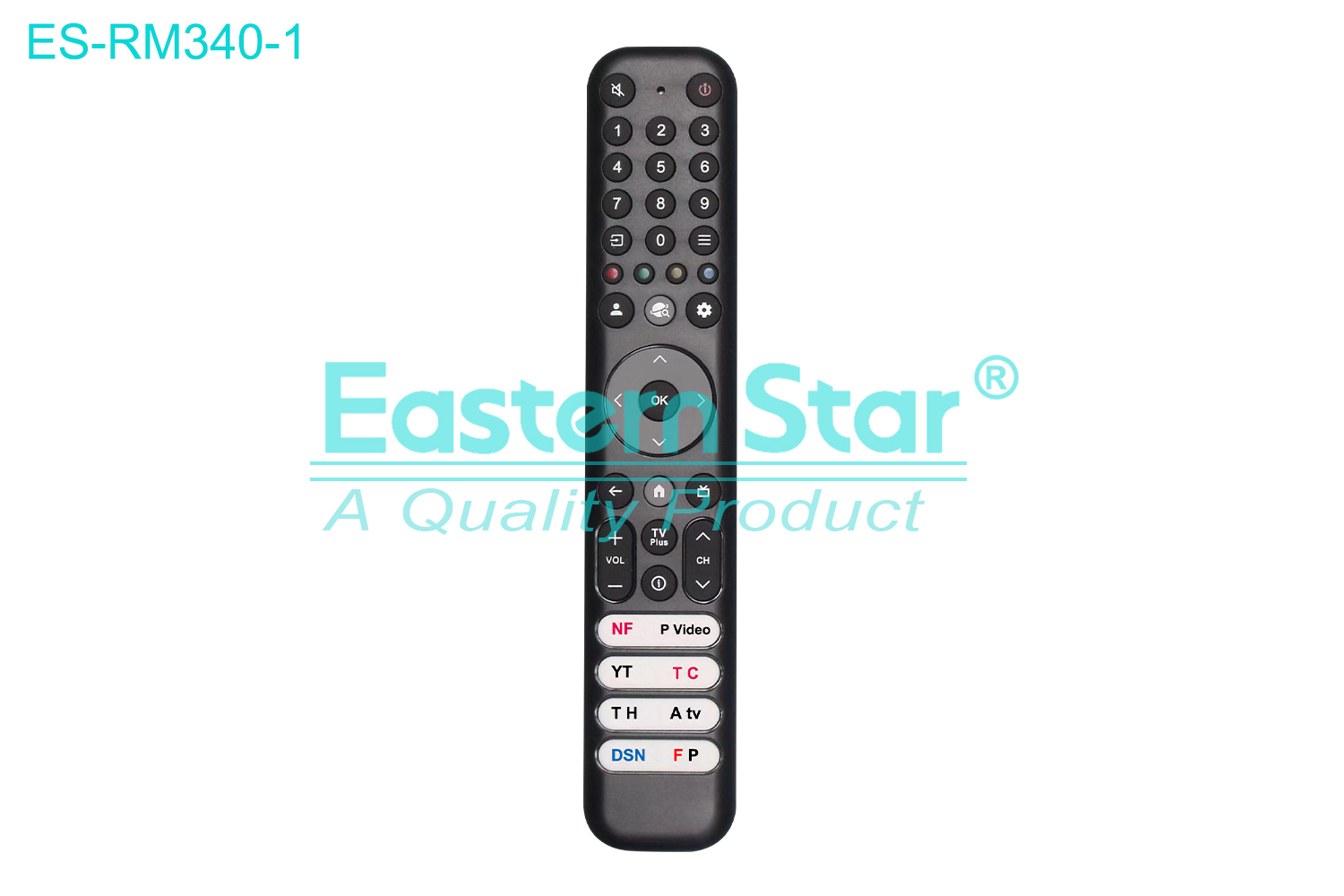 ES-RM340-1 Compatible for Tcl Smart TV Remote Control R/M 43 Keys