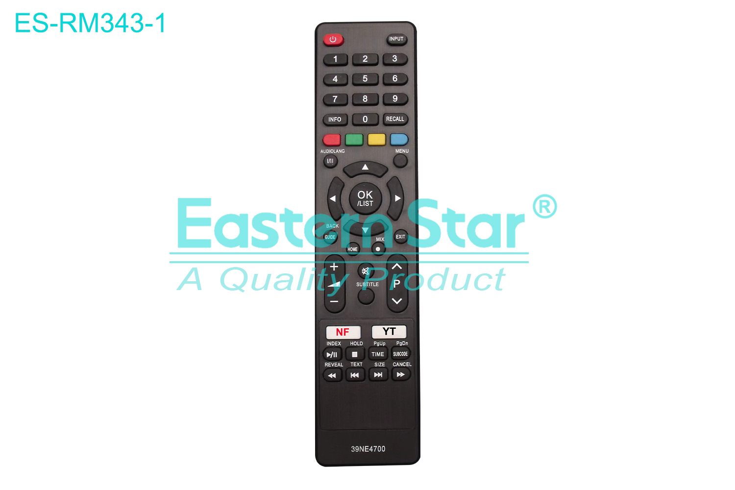 ES-RM343-1 Compatible for Jvc Smart TV Remote Control R/M 45 Keys