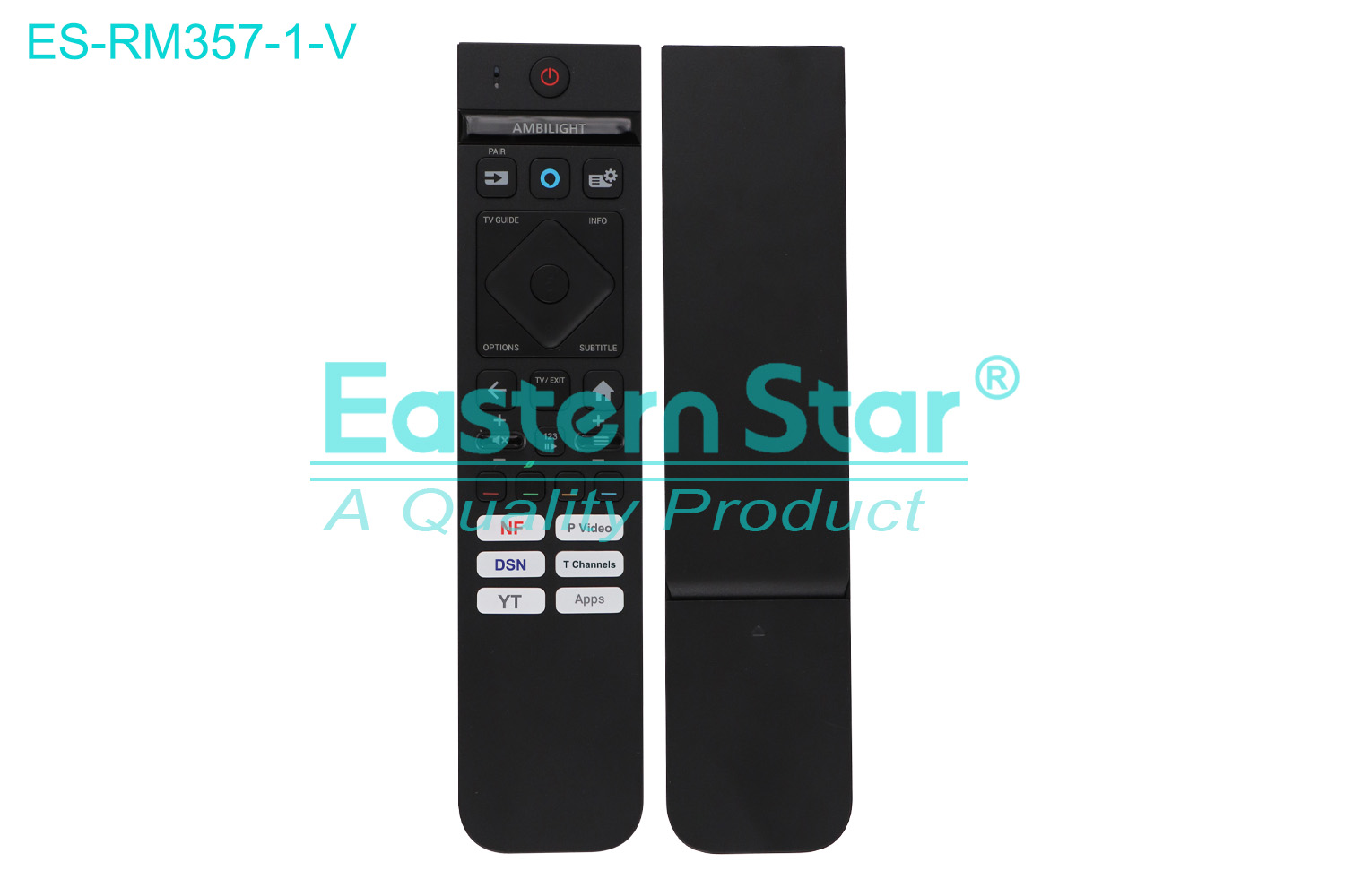 ES-RM357-1-V Compatible for Philips Smart TV Voice Remote Control R/M 32 Keys