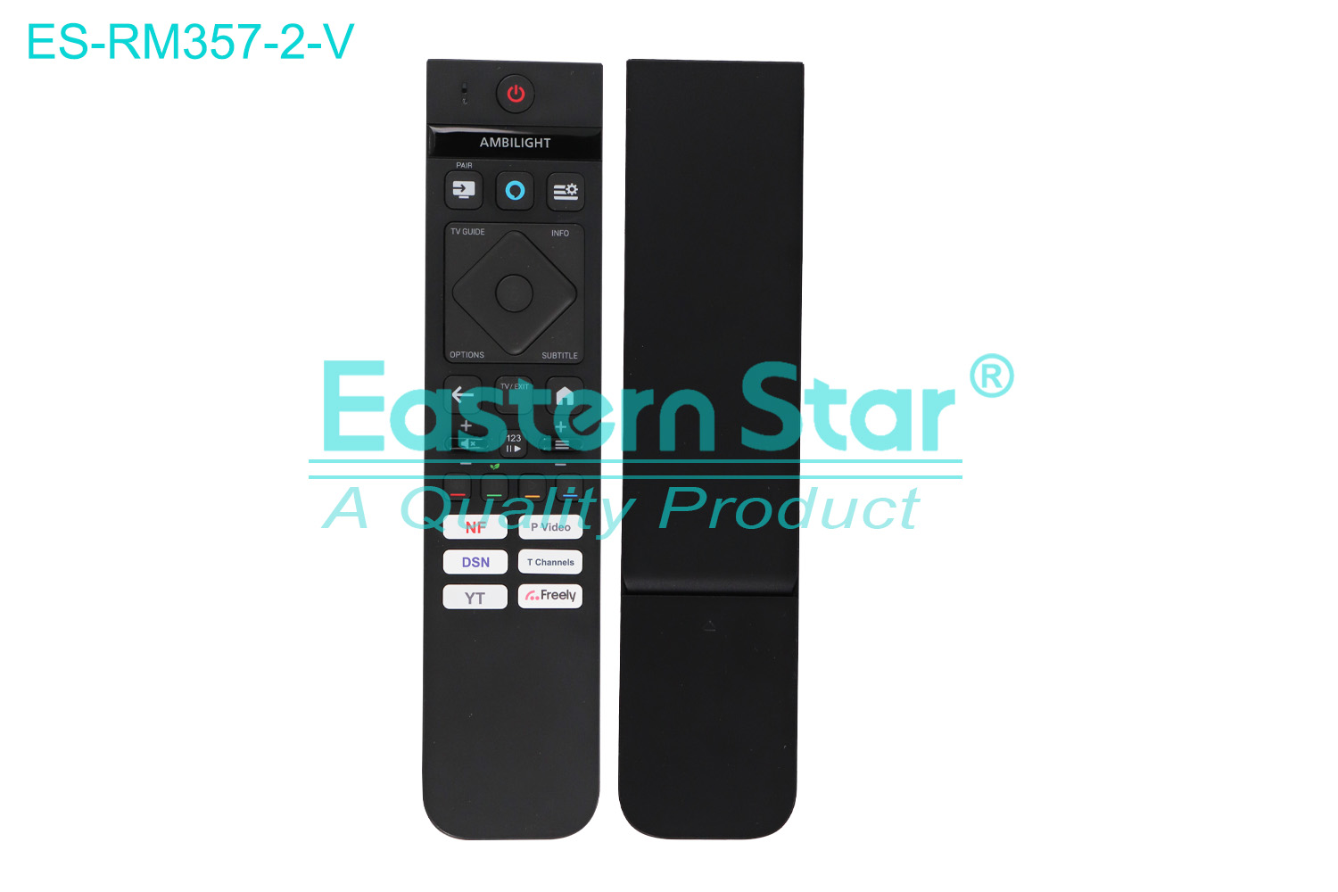 ES-RM357-2-V Compatible for Philips Smart TV Voice Remote Control R/M 32 Keys
