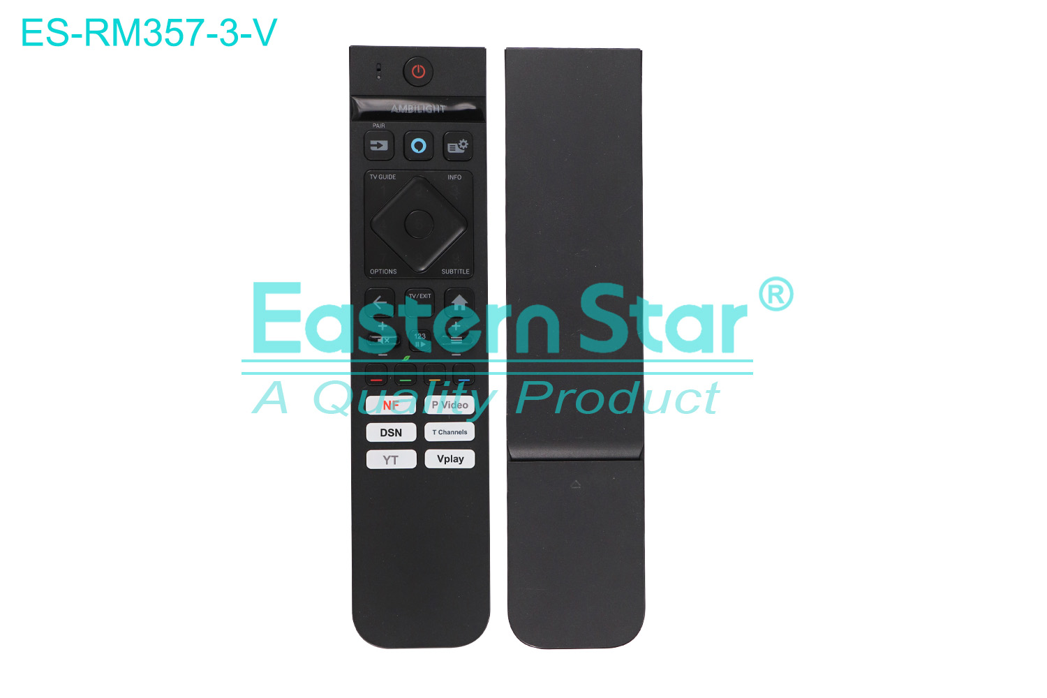 ES-RM357-3-V Compatible for Philips Smart TV Voice Remote Control R/M 32 Keys
