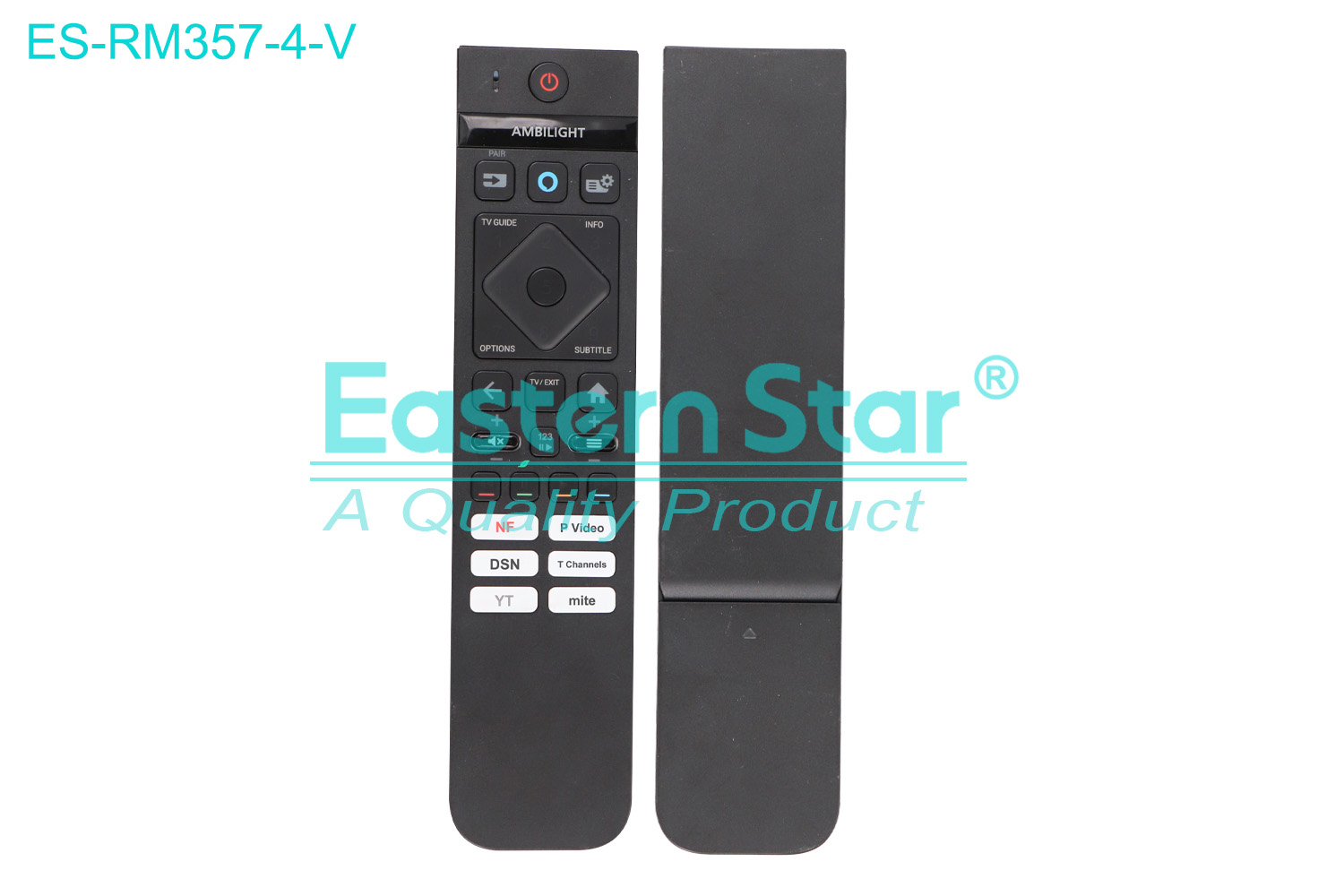 ES-RM357-4-V Compatible for Philips Smart TV Voice Remote Control R/M 32 Keys