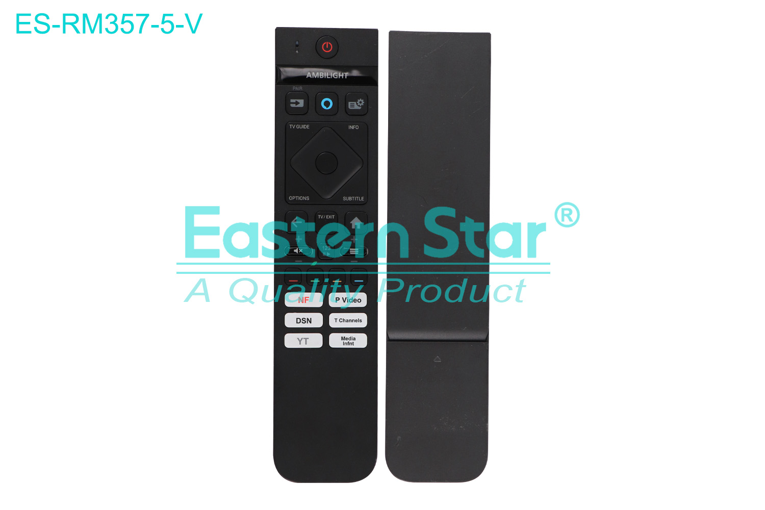 ES-RM357-5-V Compatible for Philips Smart TV Voice Remote Control R/M 32 Keys