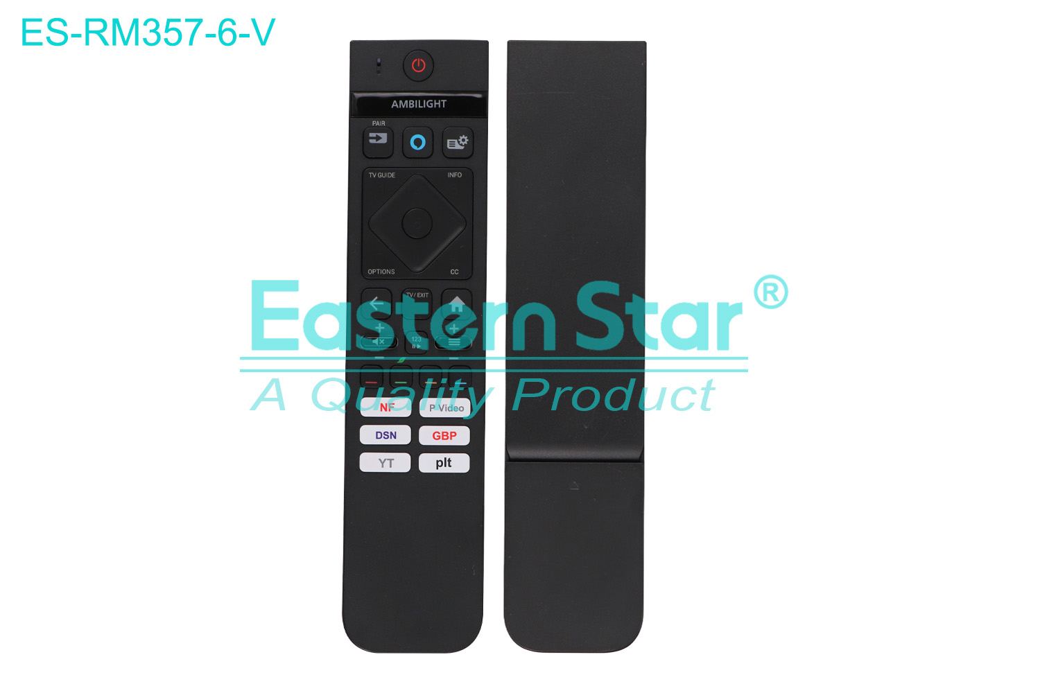 ES-RM357-6-V Compatible for Philips Smart TV Voice Remote Control R/M 32 Keys