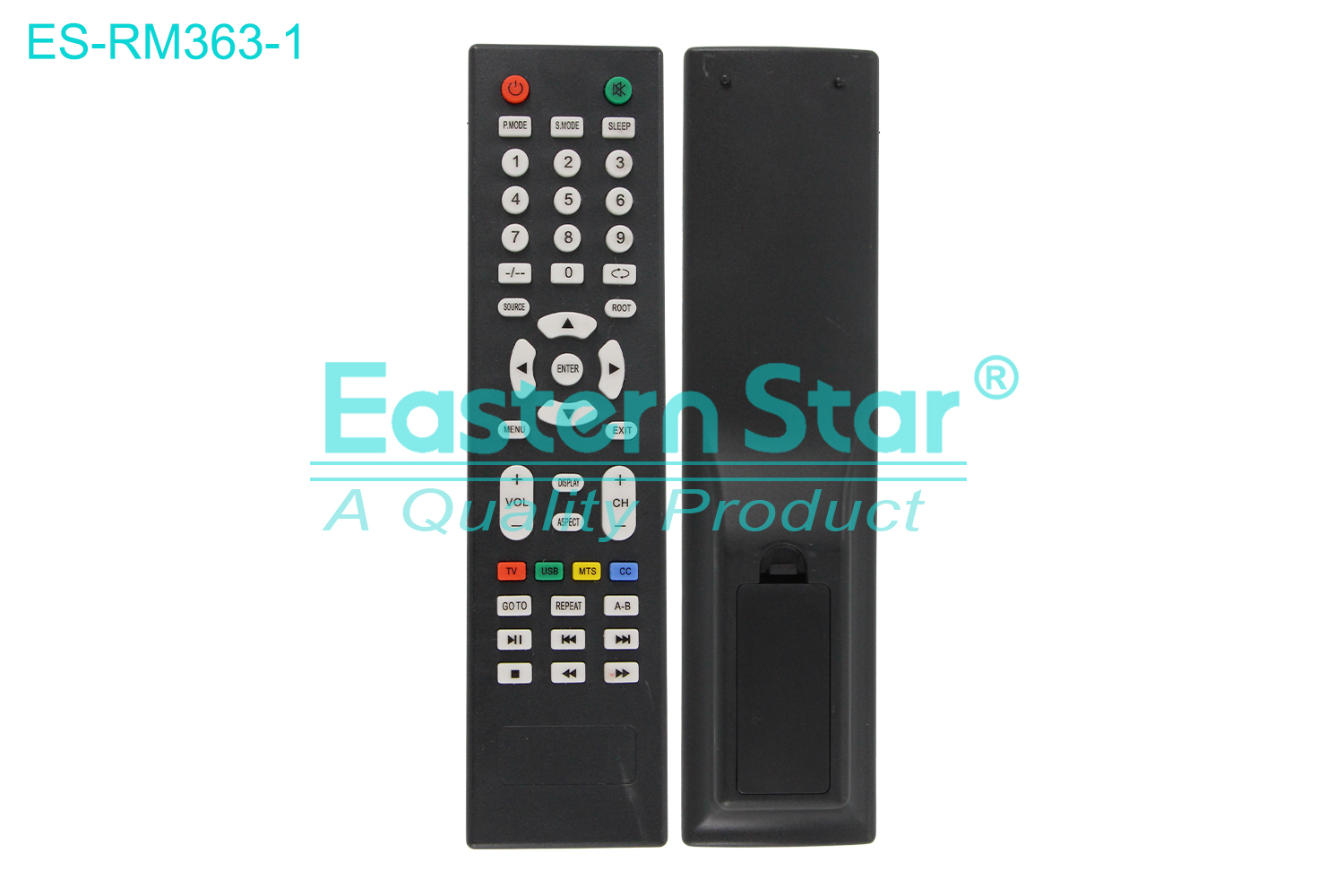 ES-RM363-1 Compatible for Yumatu Smart TV Remote Control R/M 45 Keys