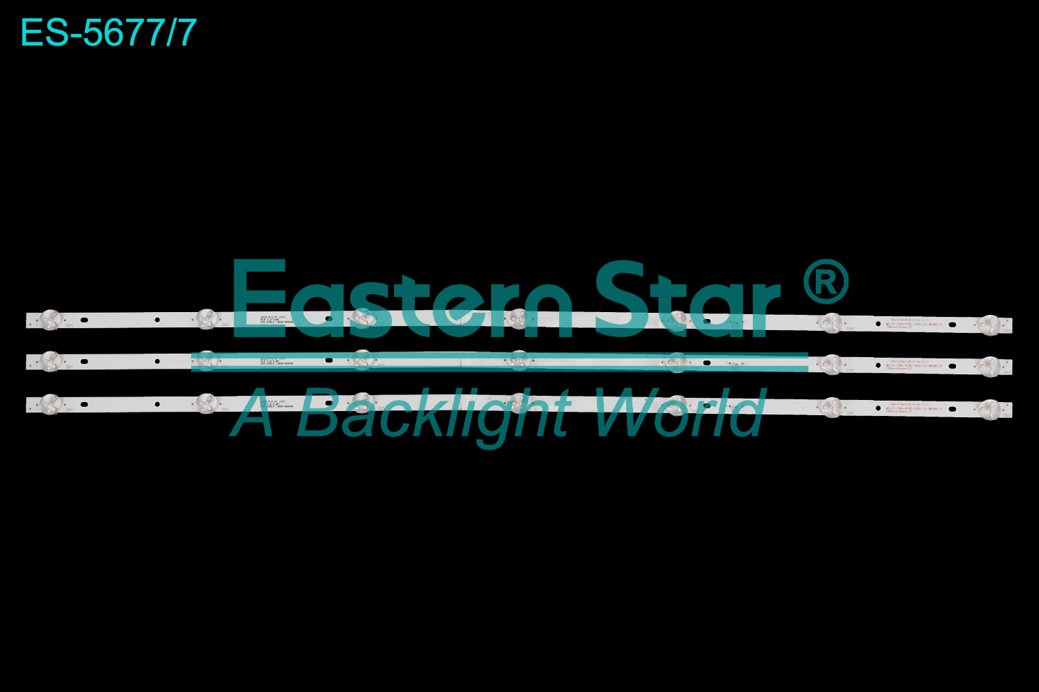 ES-5677 LED TV Backlight use for 40" Aiwa JH40TS180G MS-XY-T395-N18G-3030-2.6-WS08A-07 738mm*14mm*1.0T LED BACKLIGHT STRIP(3)