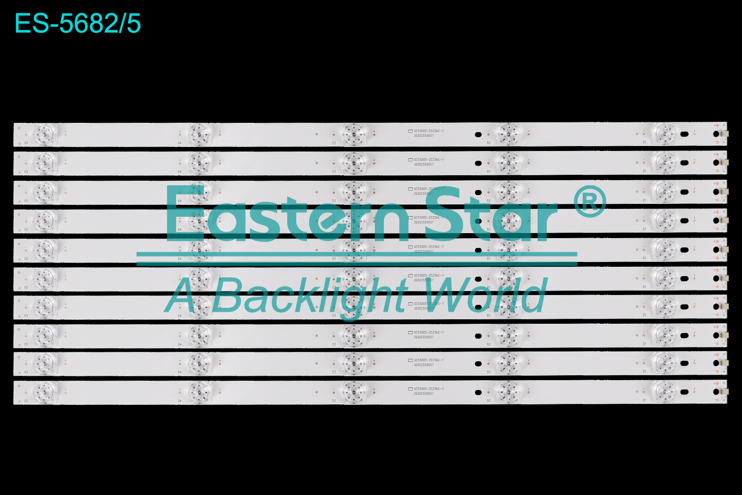 ES-5682 LED TV Backlight use for 55" Whaley  55D3UA， 55rs542an  GC55D05-ZC23AG-11A LED BACKLIGHT STRIP(10)