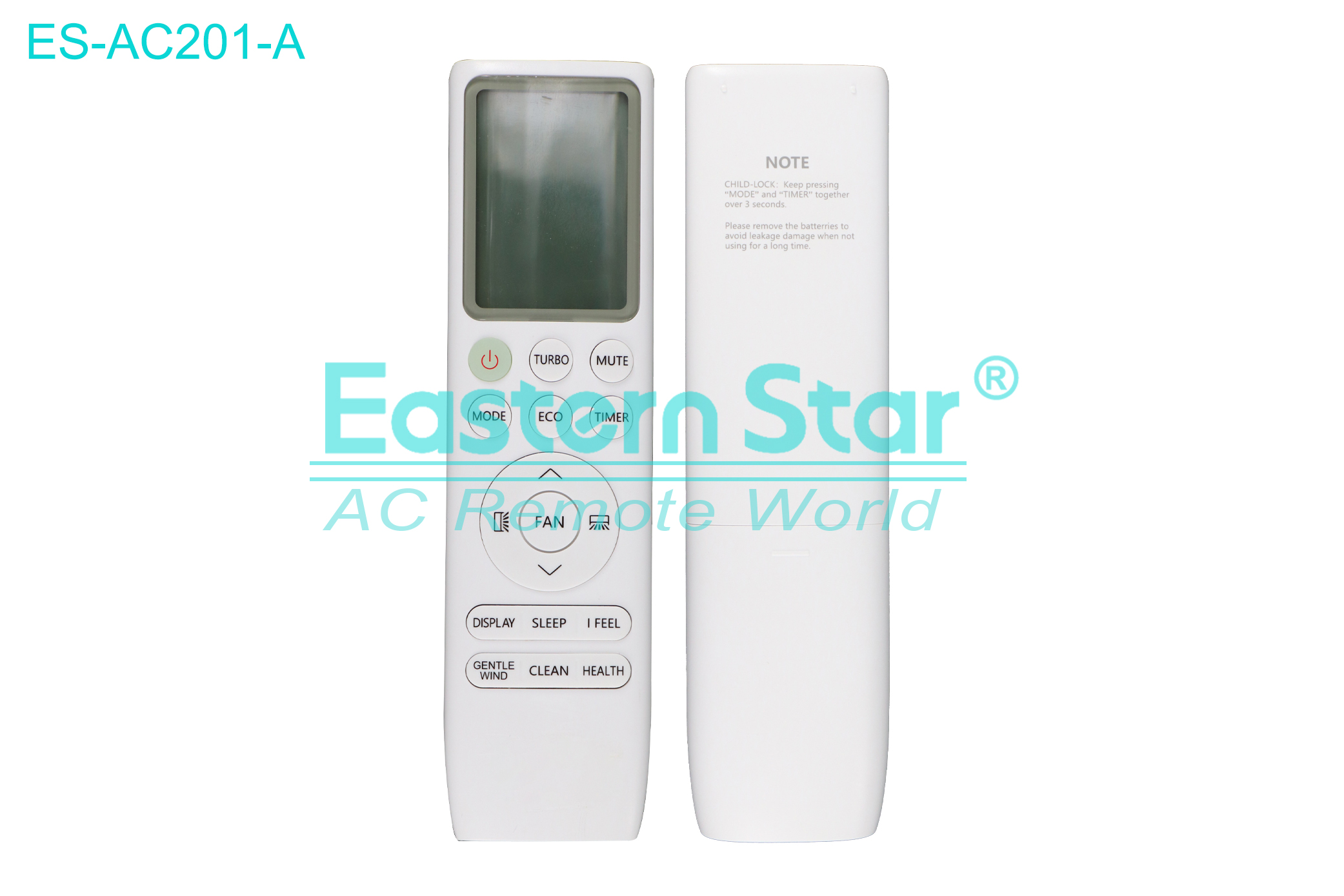 ES-AC201-A High Quality China Remote AC Remote for Tcl Air Conditioner Remote A/C 17 keys