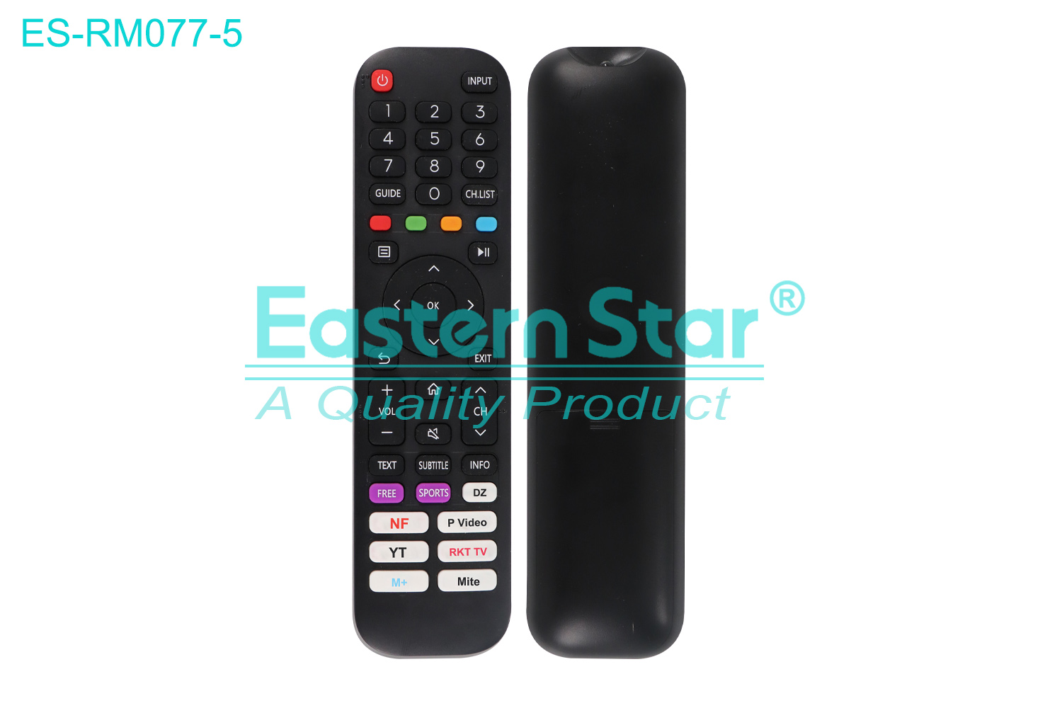 ES-RM077-5 Compatible for / Smart TV Remote Control R/M 45 Keys