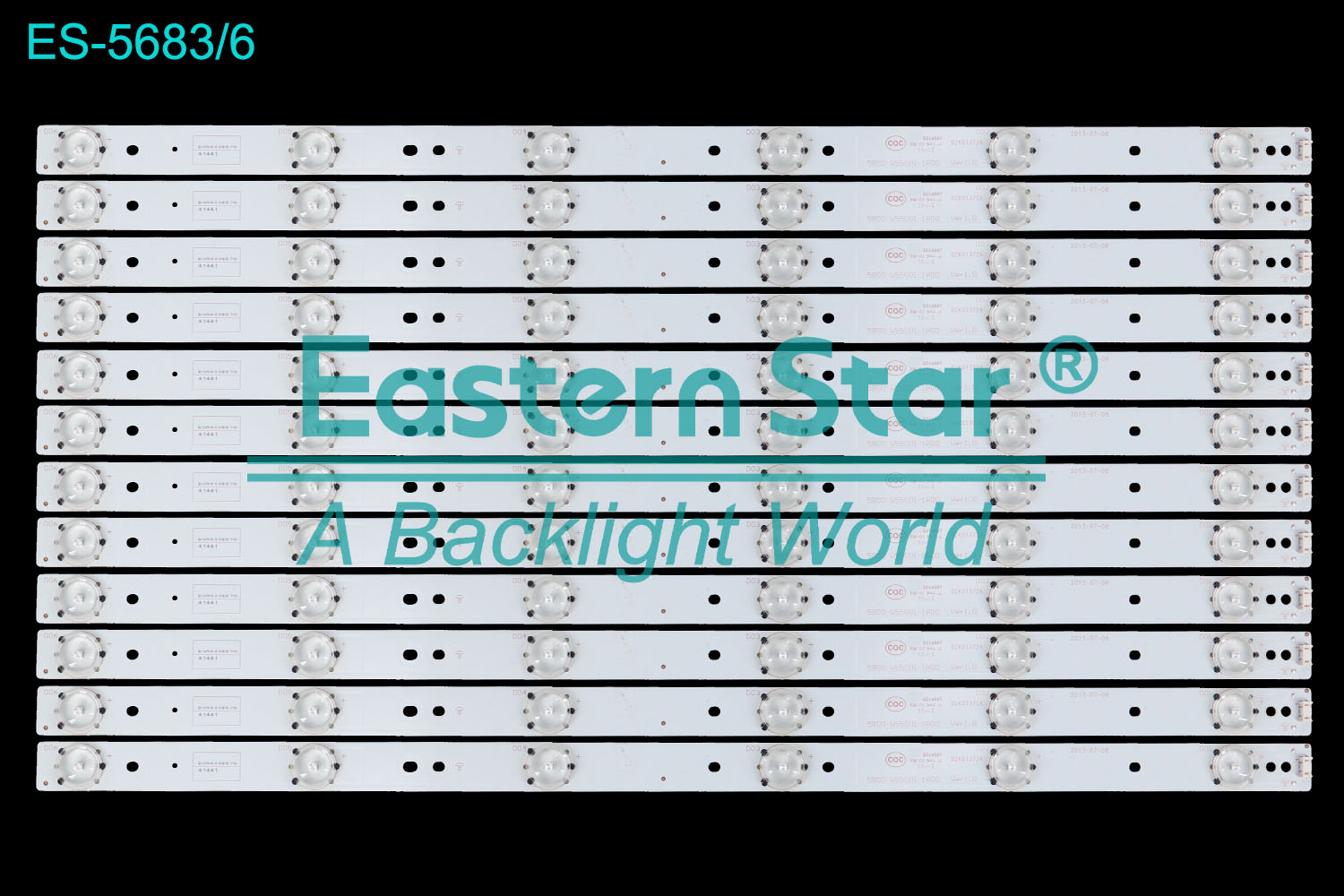 ES-5683 LED TV Backlight use for 55" Skyworth  55E380S、55E6000 5800-W55001-1P00 LED BACKLIGHT STRIP(12)