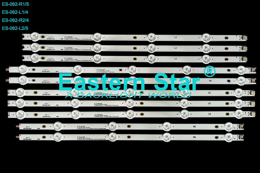 ES-062-S LED TV Backlight use for 47" Sunny/Philips 47'' V14 DRT Rev0.2 1 R1-Type, 47'' V14 DRT Rev0.2 1 R2-Type 47'' V14 DRT Rev0.2 1 L1-Type,  47'' V14 DRT Rev0.2 1 L2-Type LED STRIP(10)