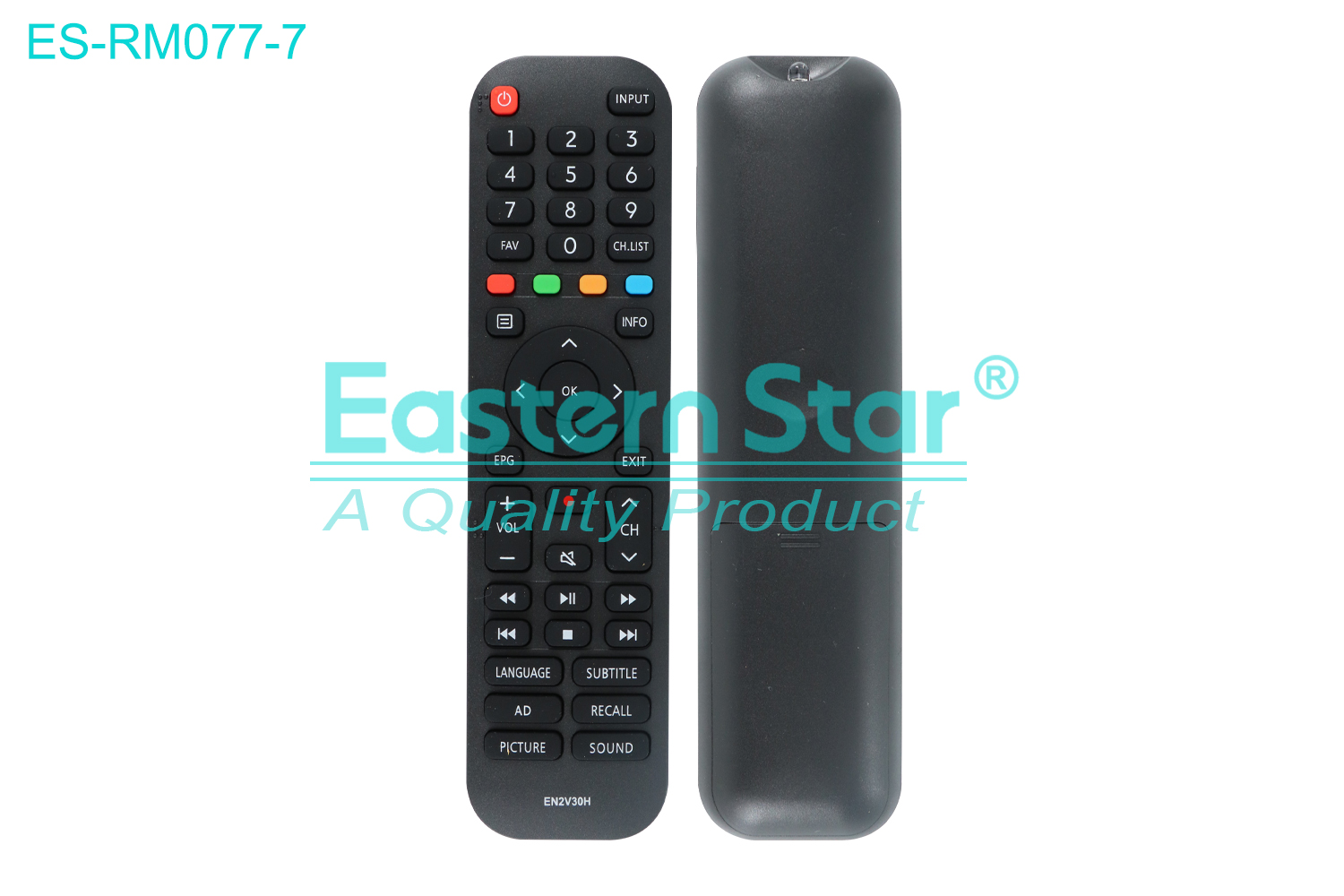 ES-RM077-7 Compatible for Hisense Smart TV Remote Control R/M 45 Keys