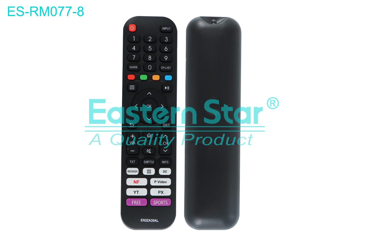 ES-RM077-8 Compatible for Hisense Smart TV Remote Control R/M 45 Keys