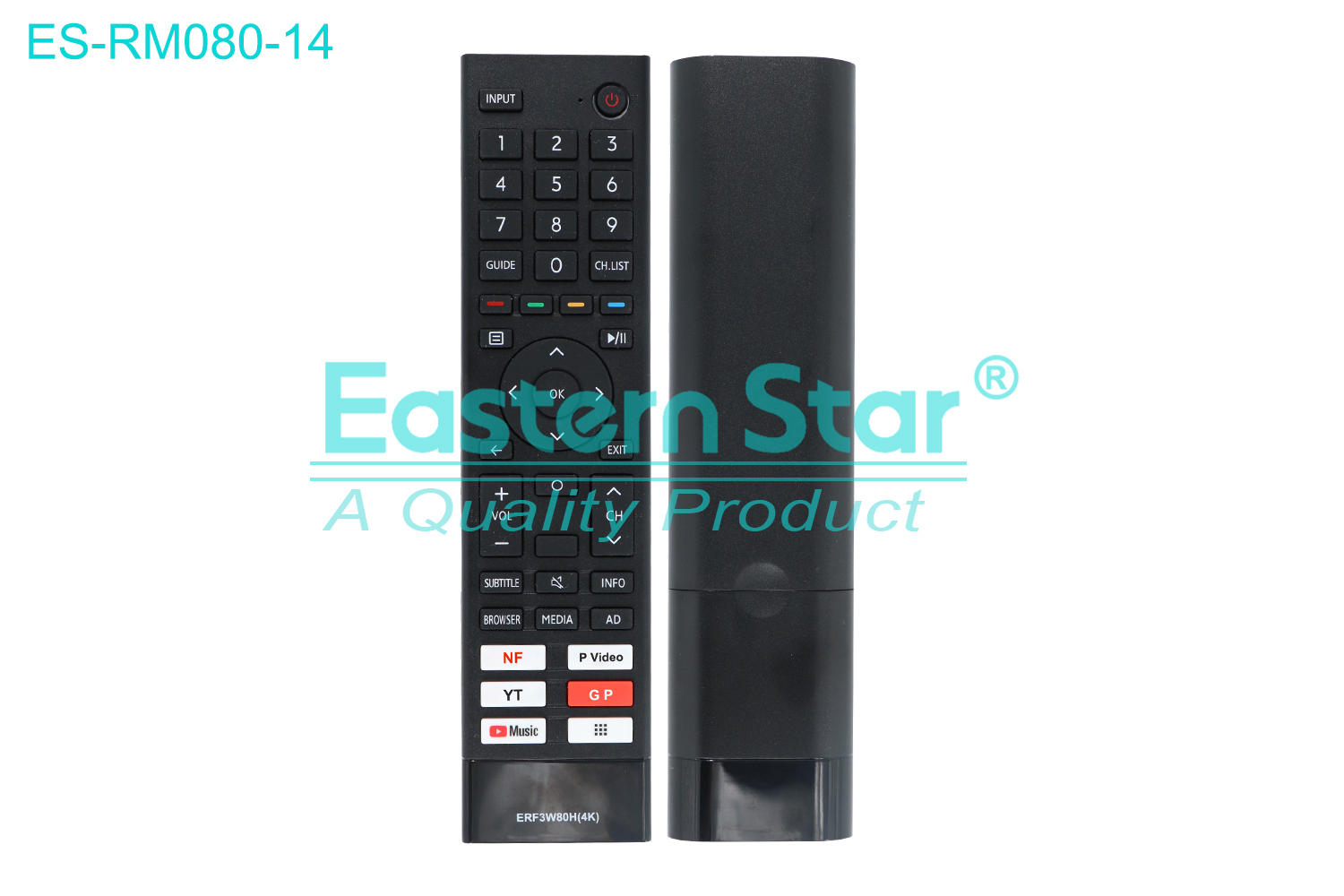 ES-RM080-14 Compatible for Hisense Smart TV Remote Control R/M 45 Keys