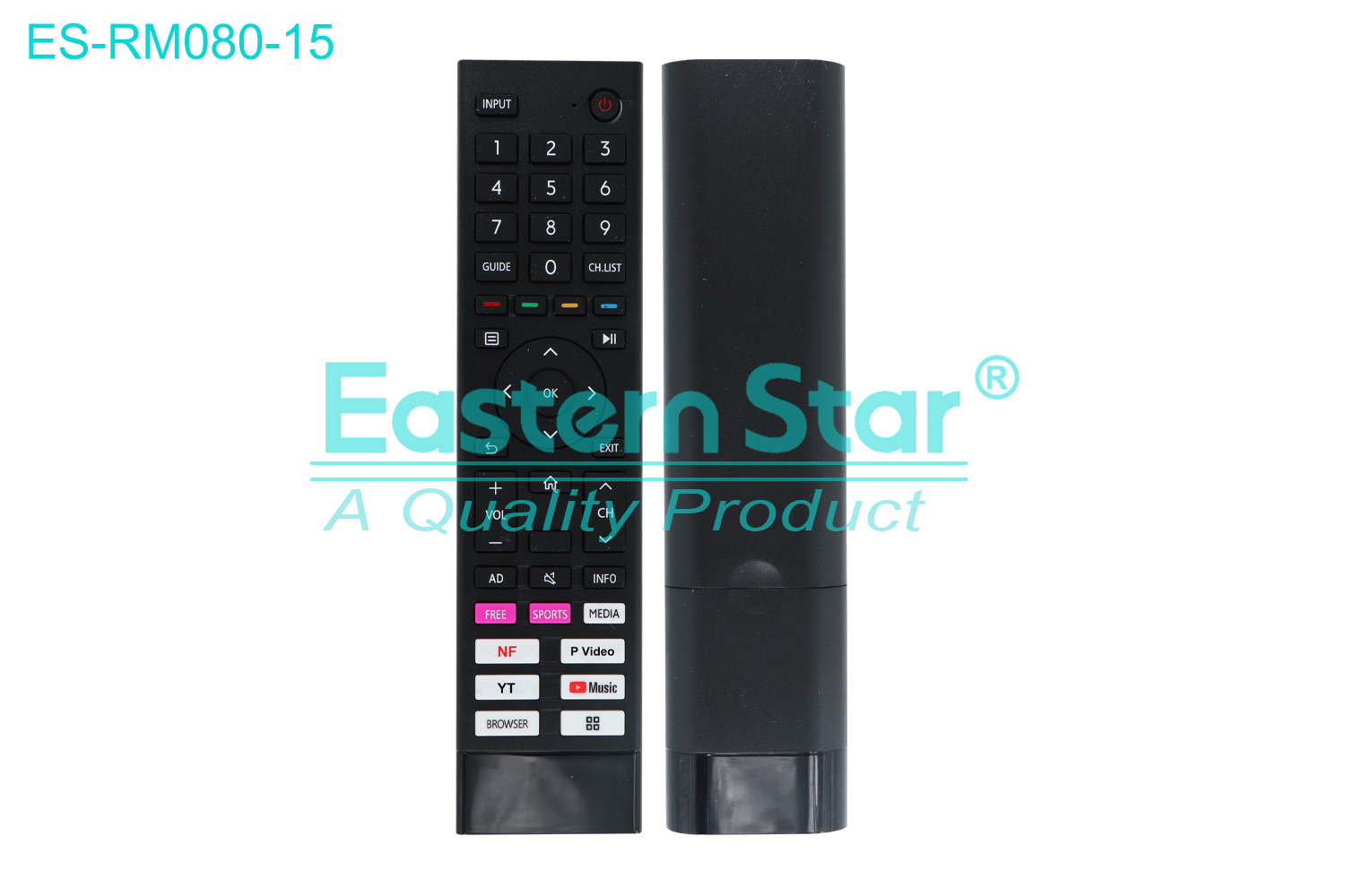 ES-RM080-15 Compatible for Hisense Smart TV Remote Control R/M 45 Keys
