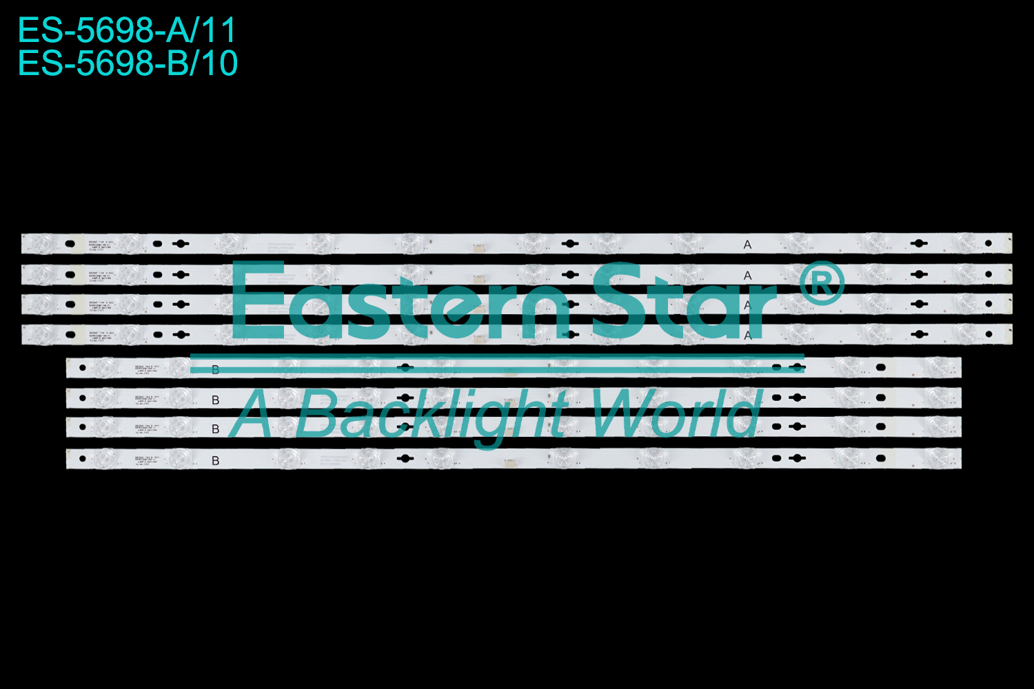 ES-5698 LED TV Backlight use for 65"  Tcl  65C645 11*4 A -B02 65HR330M11A4 65C645 10*4 B -B02 65HR330M10B4 LED BACKLIGHT STRIP(8)