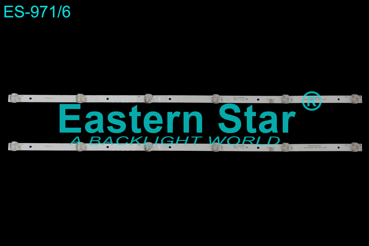 ES-971 3V LED TV Backlight use for 32" Skyworth 32K5J、32K5N CC02320D562V07 320L(320E9) 2X6 6S1P 1210 LED STRIP(2)