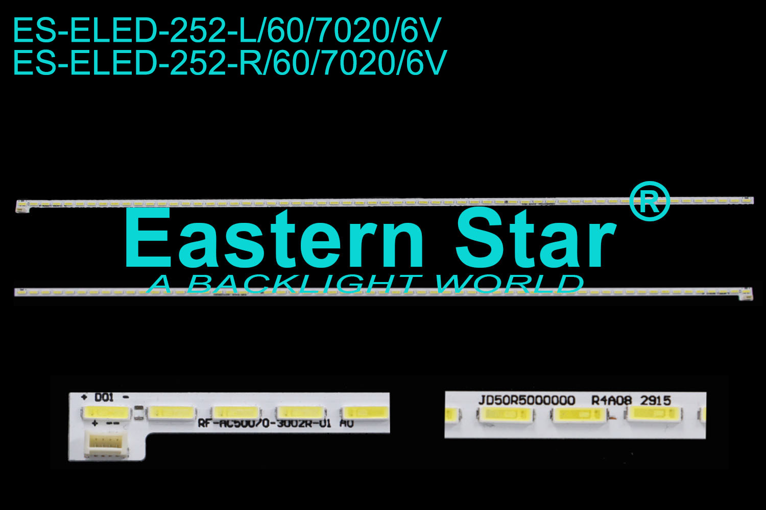 ES-ELED-252 6V ELED/EDGE TV backlight 50'' 60LEDs use for Changhong RF-AC500A70-3002R/3002L-01 LED STRIPS(2)