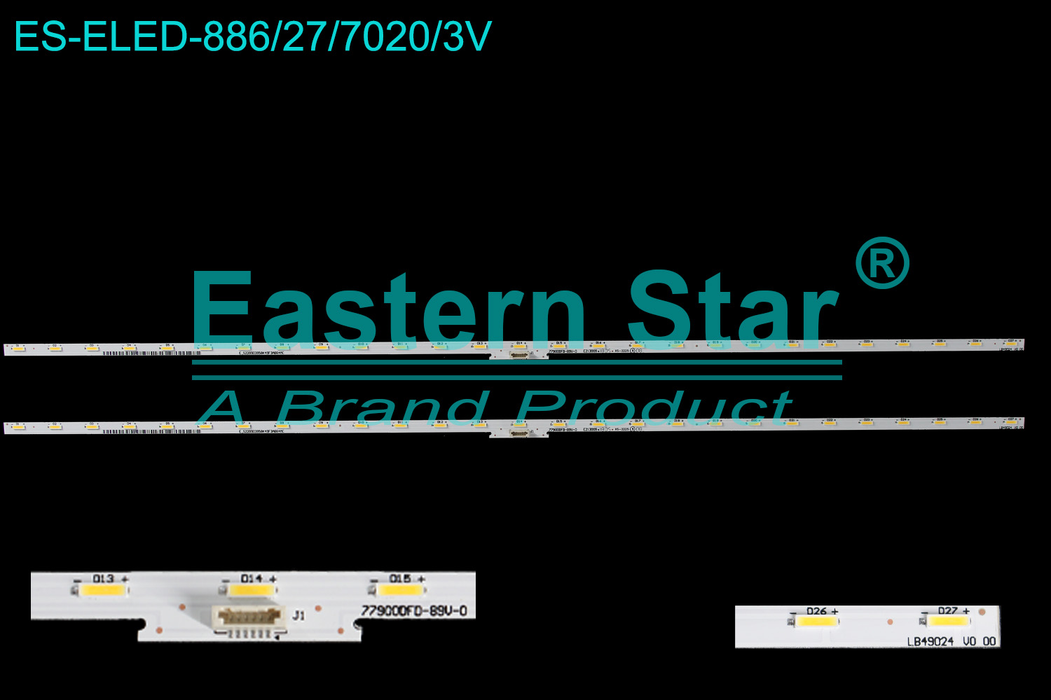 ES-ELED-886 3V  ELED/EDGE TV backlight use for 49'' Sony KDL-49WF804 LB49024 V0 00 E_S220003958K 49F 3ABR4MC 77900DFD-89V-0 LED BACKLIGHT KITS(2)