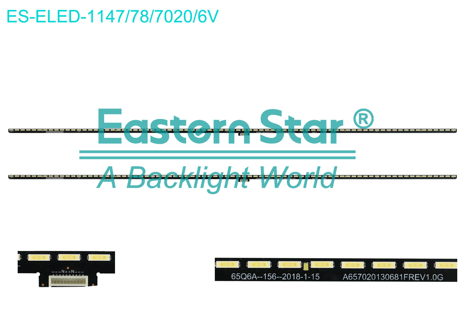ES-ELED-1147 ELED/EDGE TV backlight use for 65'' Skyworth 65Q5A 65G730S 65Q6A 65P850F 65Q51  use for CRH-A657020130681FREV1.0G APT-LB17145 1555-R6500500-01  LED BACKLIGHT STRIP(2)