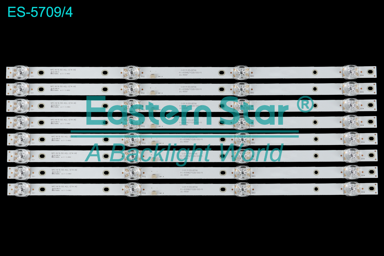 ES-5709 LED TV Backlight use for 50" NPC-N19-50-KDL-DT4-A0  LED BACKLIGHT TV(8)