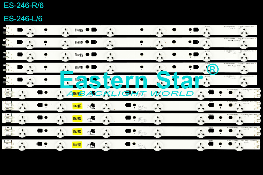 ES-246 TV BACKLIGHT use for Samsung 40'' D1GE-400DCA/400SCB-R3 BN96-24089A/BN96-24090A LED Strips (10) UN40EH5000FXZA