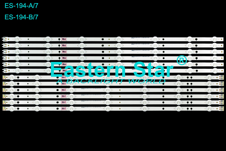 ES-194 TV BACKLIGHT use for Samsung 60'' D3GE-600SMA/600SMB-R2 2013SVS60 3228N1 BN96-29074A/BN96-29075A LED Backlight Strips (12)