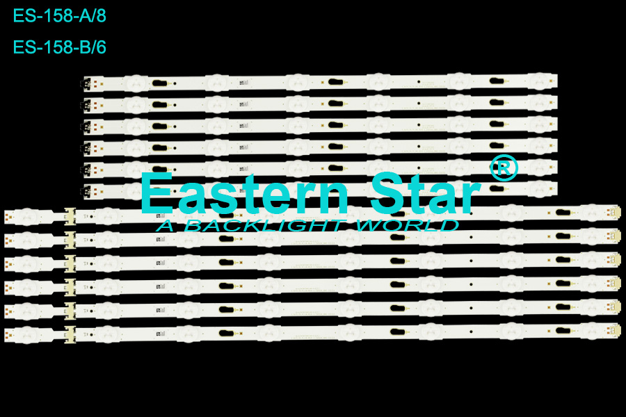 ES-158 TV BACKLIGHT use for Samsung 55'' V5DU-550DCA/550DCB-R1 S_5U75_55_FL_R6/L8 BN96-39659A/BN96-39660A LED Backlight Strips (12)