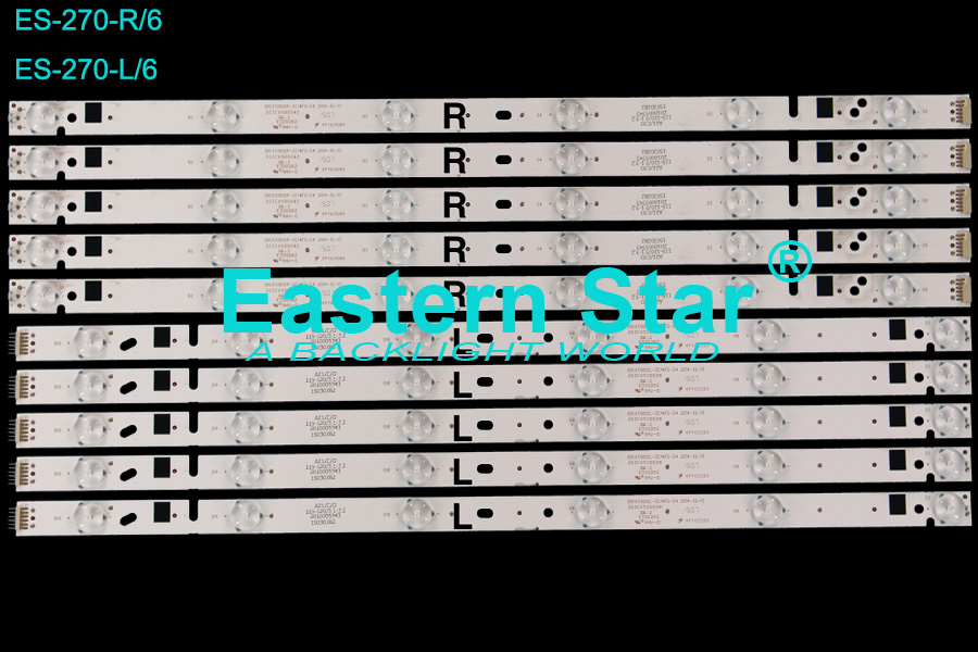ES-270 backlight bar use for Jvc/Haier/Arcelik 50'' TV 6+6 ZDCX50D12R/L-ZC14FG-04 2014-12-13 303CX500039/40 led backlight strips (10)