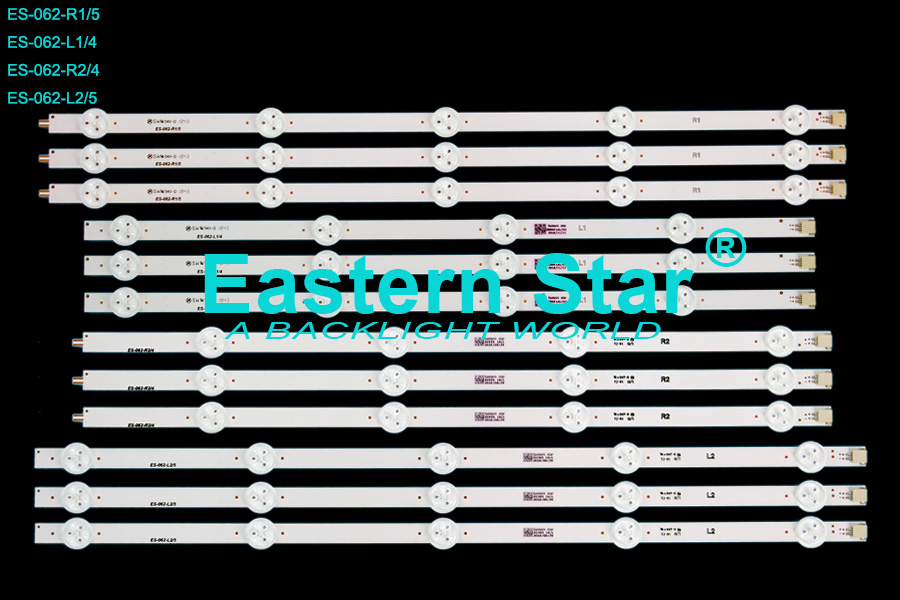 ES-062 LED TV BACKLIGHT use for Lg 47'' ROW2.1 REV 0.7 L1/R1/L2/R2-TYPE 6916L-1174A/1175A/1176A/1177A LED Backlight Strips Set (12)