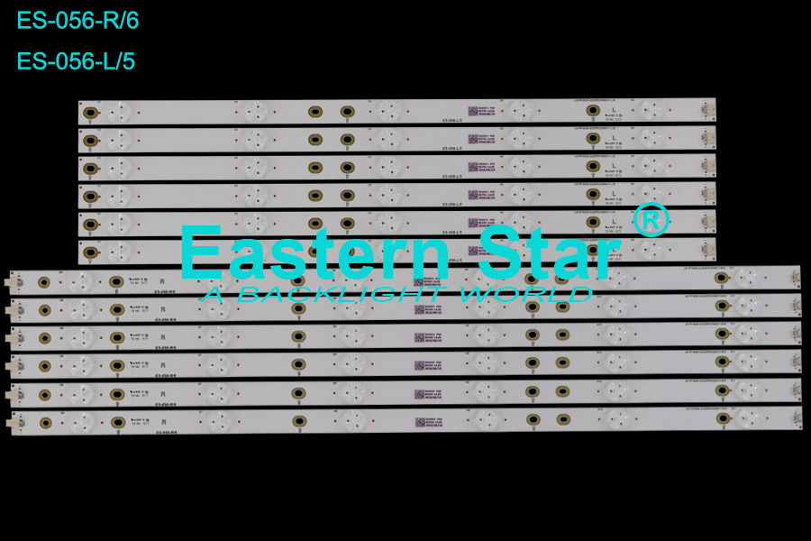 ES-056=ES-440 TV Backlight Bar use for Haier/Micromax/Onida 50'' 6+5 LB-F3528-GJD2P5500611-R-H/GJD2P5C506X11-L-B led strips (12)