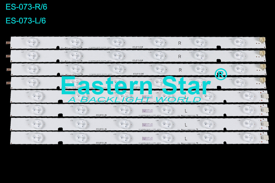 ES-073 TV Backlight use for Toshiba 40'' L: SVT390A12_L_REV1.0_130314 / SVT390A05_L_REV3.0_121114 L1 R: SVT390A12_R_REV1.0_130314 / SVT390A05_R_REV3.0_121114 R1 led backlight strips (8)