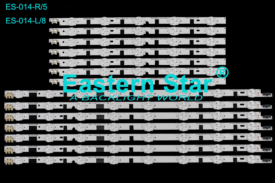 ES-014 TV BACKLIGHT use for Samsung 39'' 2013SVS39 R5/L8 REV1.9/D2GE-390SCB-R3 LED Backlight Strips (14) BN96-27896A/27897A