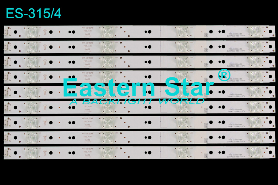 ES-315 LED TV Backlight use for Snowa/Skyworth 43'' 4LEDs APT-LB15046 2015.10.10 VER1.0 E477989 led strips (9) 43G6