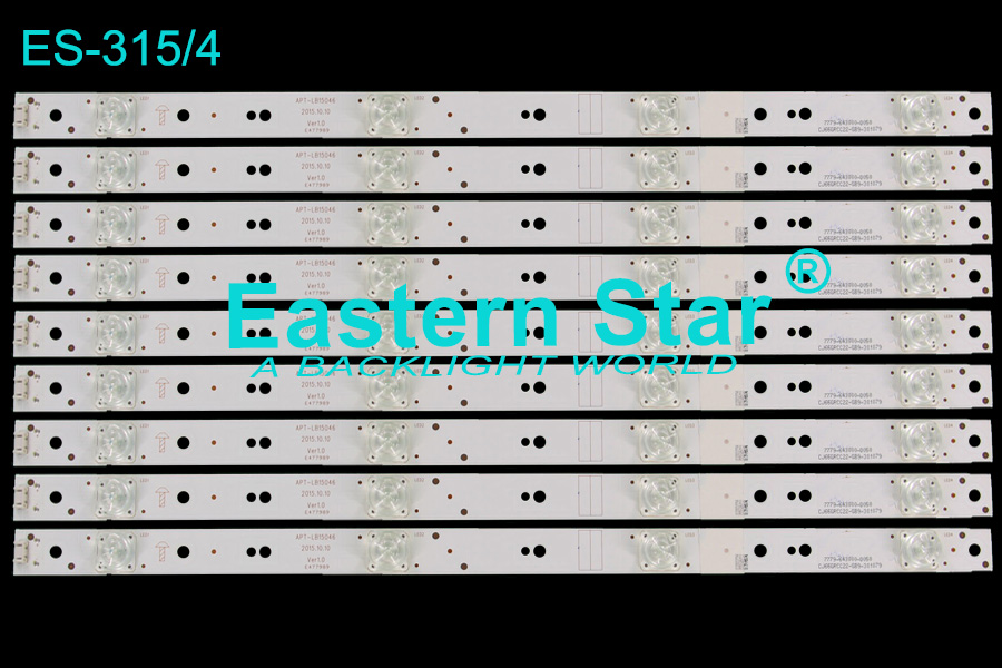 ES-315 LED TV Backlight use for Snowa/Skyworth 43'' 4LEDs APT-LB15046 2015.10.10 VER1.0 E477989 led strips (9) 43G6