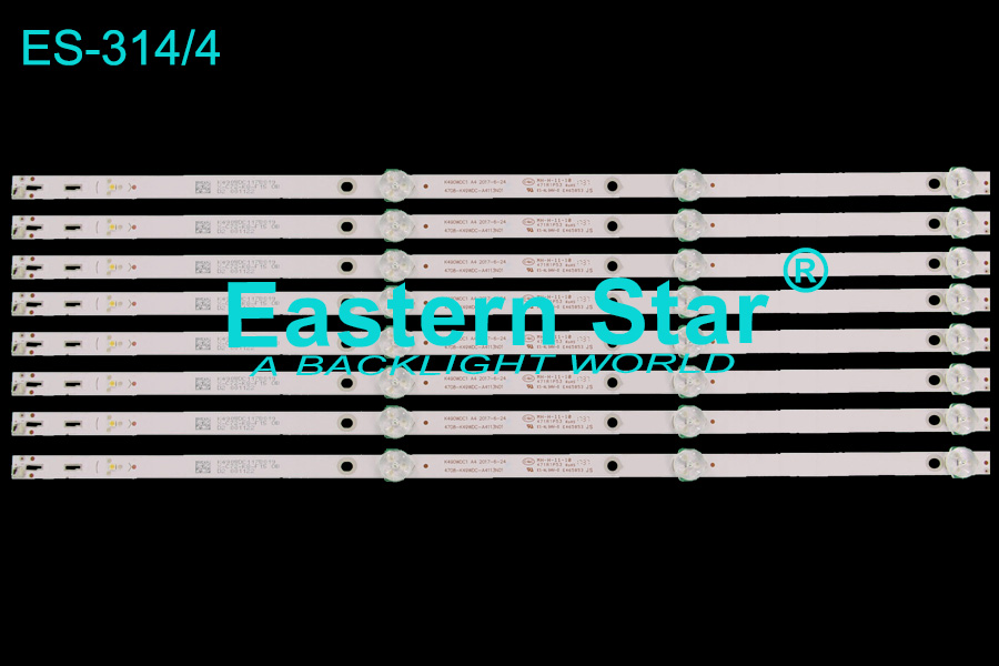 ES-314 LED TV Backlight use for Philips/Aoc/ Ecostar49'' 4LEDs 49L2800 K490WDC1 A4 2017-6-24/4708-K49WDC-A4113N01 led strips (8)