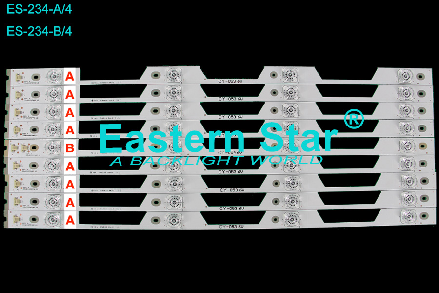 ES-234 LED TV Backlight use for Tcl 55'' 4+4LEDs 55P1 A/55HR330M04A0  V2/4C-LB5504-HR05J led strips (9)