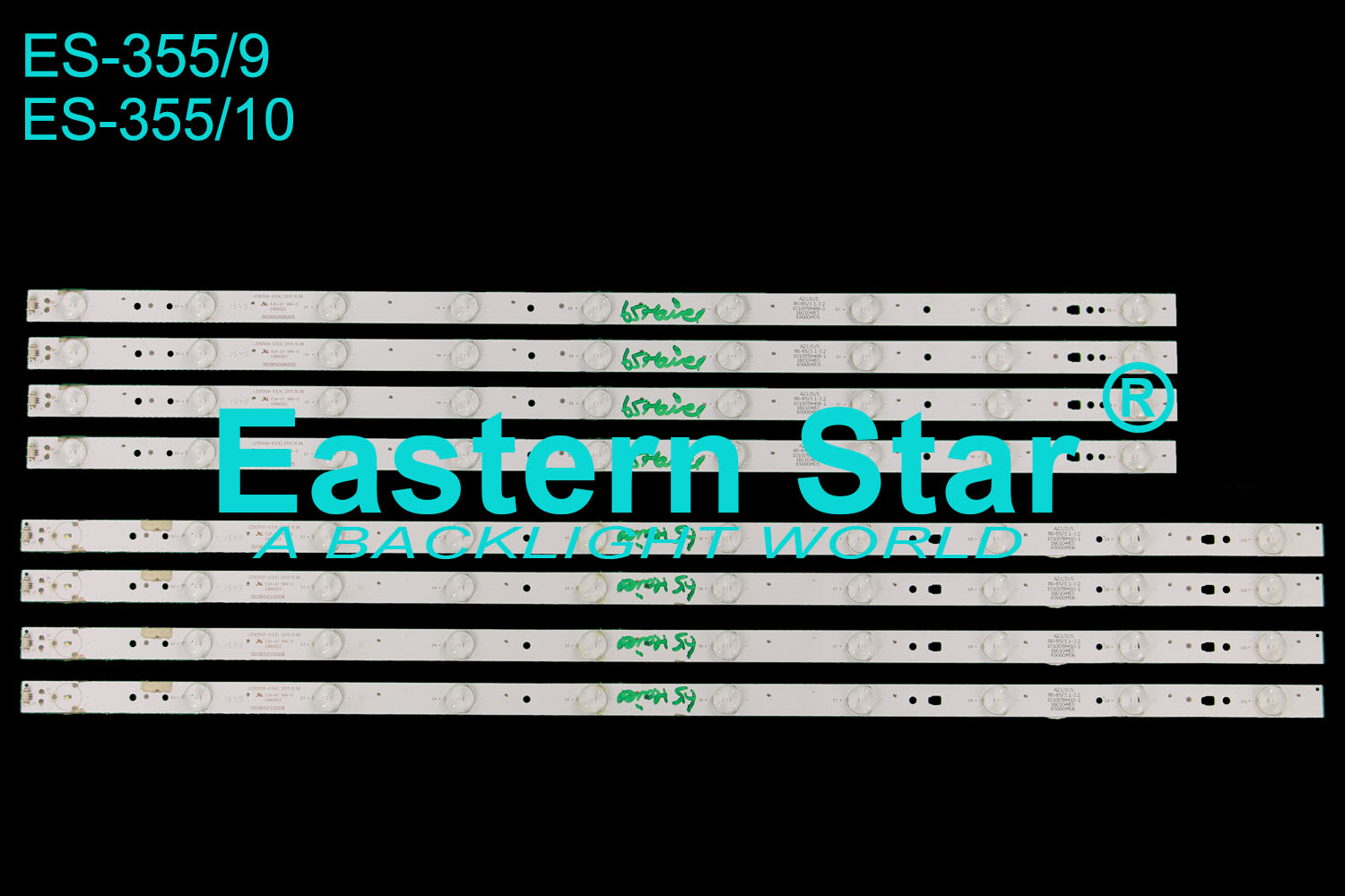 ES-355 LED TV Backlight use for Haier 65'' LED65D9/10-03(A) 2015.10.06 30365010206 30365009219 30365009220 LED65D9-ZC21AG-01 LED65D10-ZC21AG-01 LED STRIP(16)