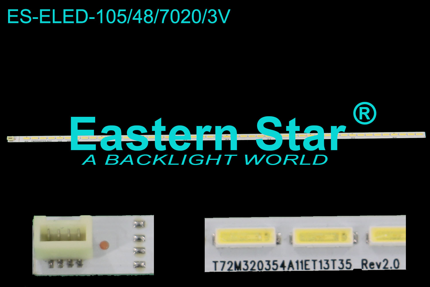 ES-ELED-105 ELED/EDGE TV backlight use for Tcl 32'' 48LEDs T72M320354A11ET13T35_RE2.0