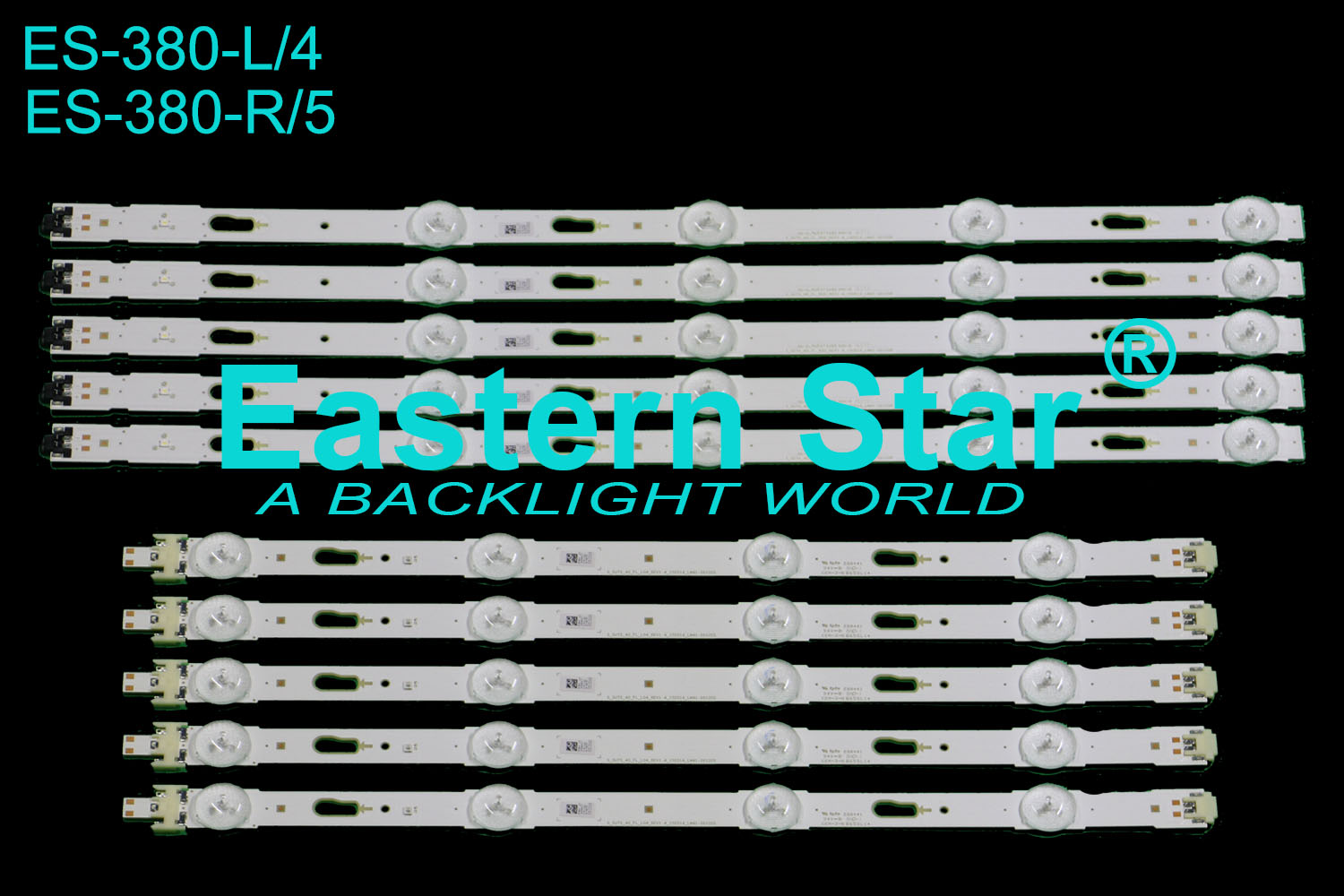ES-380 LED TV Backlight 40'' use for Samsung S_5U75_40_REV1.4_150514_LM41-00120R/SR/L: V5DU-400DCA/B-R1 MU6100-40INCH-R-5/4EA 170724 - 4*1 LED STRIPS(10) ORIGINAL STOCK