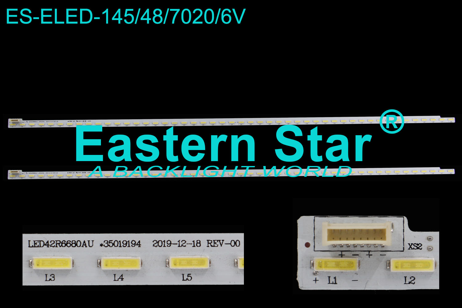 ES-ELED-145 ELED/EDGE TV backlight 42'' Konka 48LEDs LED42R6680AU*35019194  2019-12-18 REV-00 LED STRIPS(1)