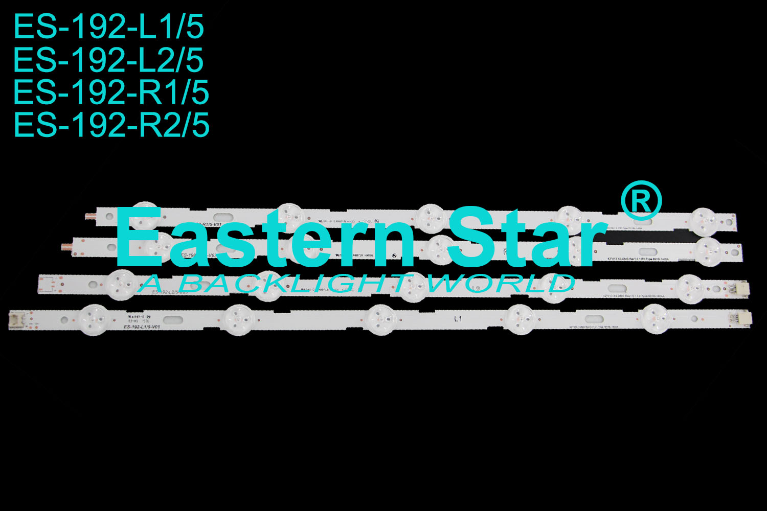 ES-192 LED TV BACKLIGHT use for Lg 42'' V13 cDMS Rev1.0 L1/R1/L2/R2-Type 6916L-1402A/6916L-1403A/6916L-1404A/6916L-1405A LED Strips (10)