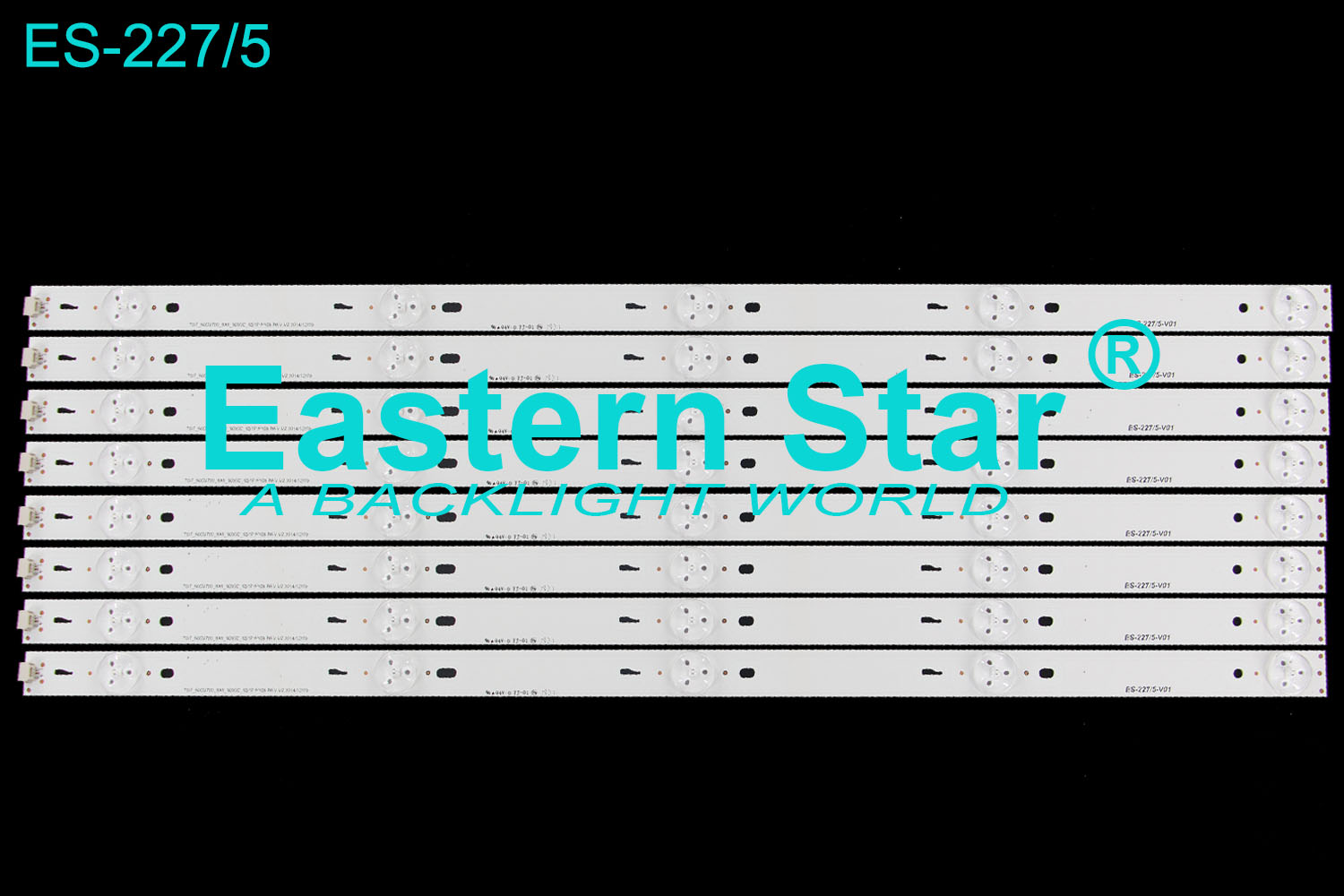 ES-227 LED TV Backlight use for Tcl 50'' 5LEDs TOT_50D2700_8x5_3030C_5S1P P108 REV.V2 2014/12/29 led strips (8) L50F3800A/D50A710