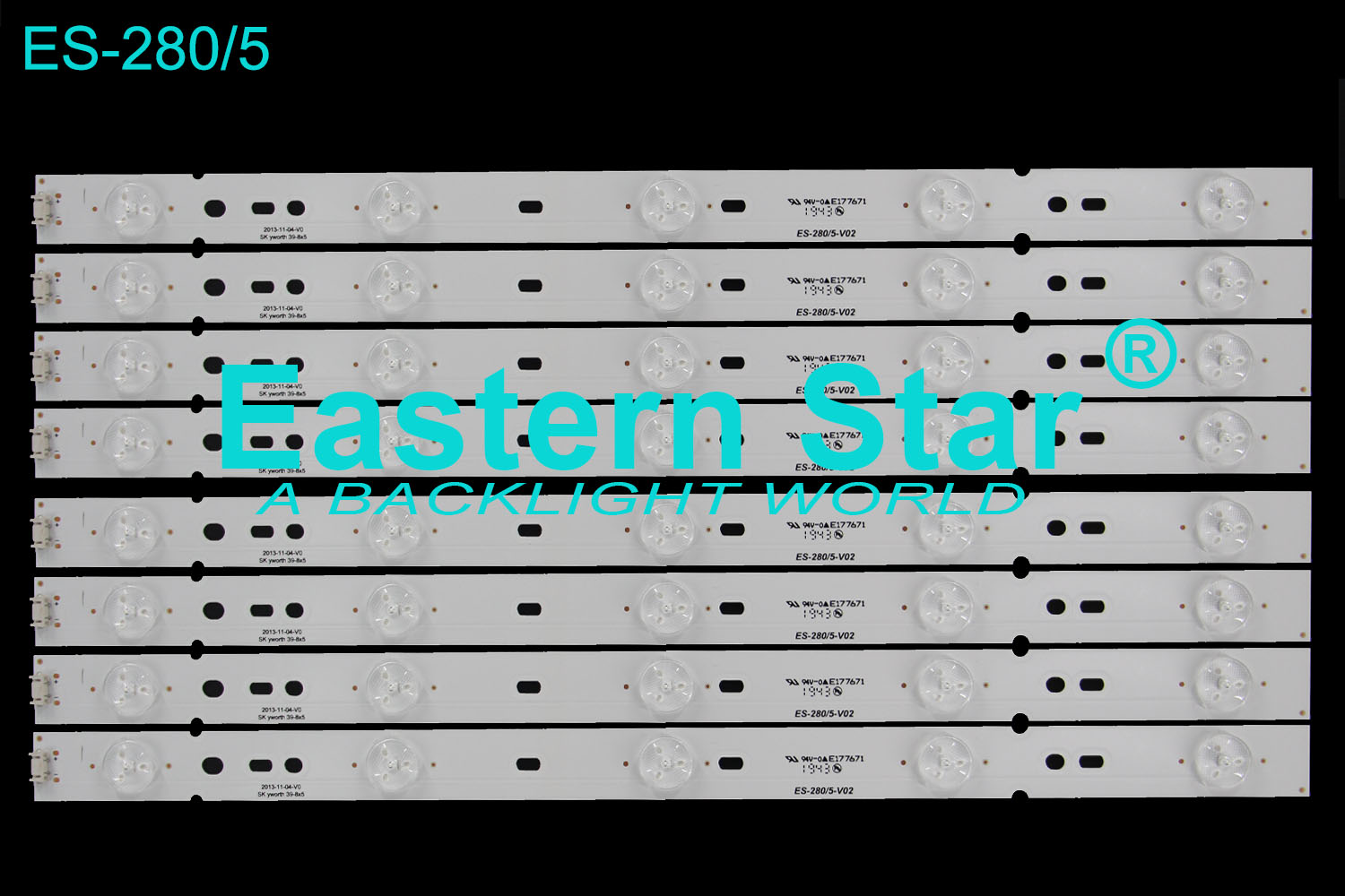 ES-280 TV Backlight Bar use for Iris/Skyworth 39'' 5LEDs 2013-11-04-V0  39-8X5 SH39QAE8R34105900205 led strips (8)